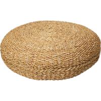 Home & Styling Vloerkussen Ibiza - naturel - jute/katoen - 58 x 20 cm - Extra dik grond zitkussen