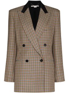 Stella McCartney blazer croisé à motif pied-de-poule - Tons neutres