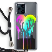 Hold My Heart: Oppo Find X3 Transparant Hoesje met koord