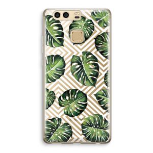 Geometrische jungle: Huawei P9 Transparant Hoesje