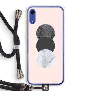Marmeren cirkels: Honor Play 8A Transparant Hoesje met koord
