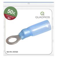 Quadrios 23C522 Ringkabelschoen Dwarsdoorsnede (max.): 2.5 mm² Gat diameter: 5.3 mm Deels geïsoleerd Blauw 50 stuk(s)