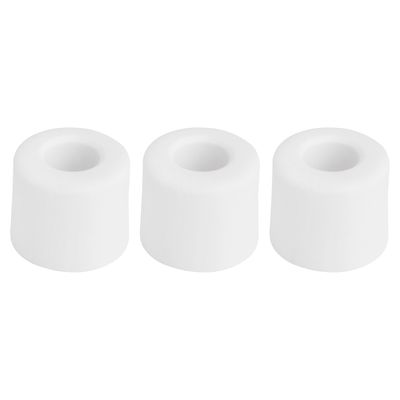 Deurbuffer - 3x - deurstopper - wit - rubber - 30 x 25 mm - schroefbevestiging