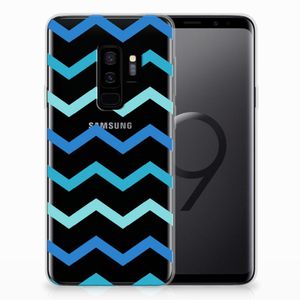 Samsung Galaxy S9 Plus TPU bumper Zigzag Blauw