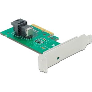 PCIe x4 Card naar 1x SFF-8643 NVMe Low Profile Interface kaart