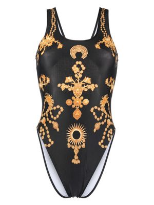 Marine Serre maillot de bain imprimé - Noir
