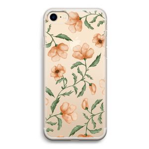 Peachy flowers: iPhone 7 Transparant Hoesje