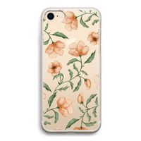 Peachy flowers: iPhone 7 Transparant Hoesje