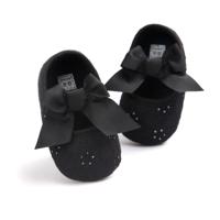 Zachte bodem antislip peuter schoenen prinses schoenen voor baby (zwart)