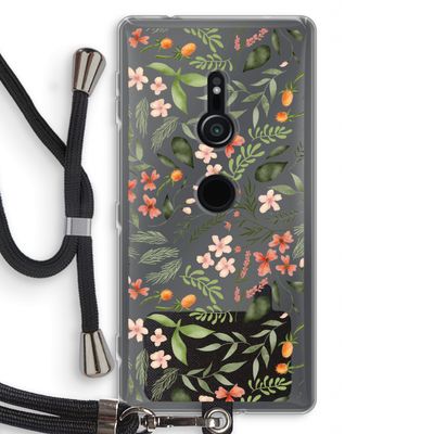 Sweet little flowers: Sony Xperia XZ2 Transparant Hoesje met koord