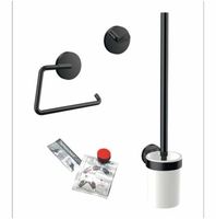 Emco Round Toiletset Zwart - thumbnail
