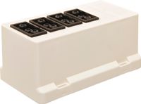 ABB GST18 lasdoosdeksel met 4 GST18 Wieland aansluitingen 3611GB4