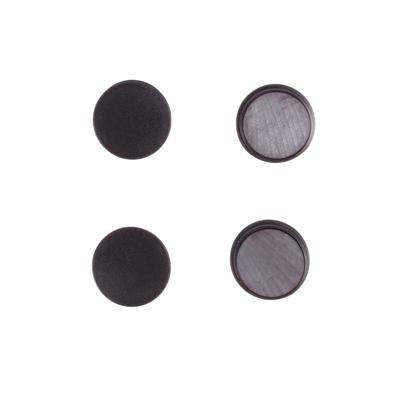 Benson koelkast Magneten rond - Zwart - 4x stuks - D35 mm - magneetjes