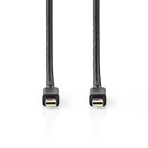 Nedis CCGP37504BK20 DisplayPort kabel 2 m Mini DisplayPort Zwart