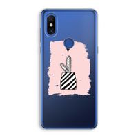 Zwart-wit cactus: Xiaomi Mi Mix 3 Transparant Hoesje