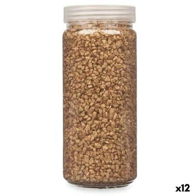 Decoratieve stenen Gift Decor Gouden 2 - 5 mm 700 g 6,5 x 15,5 x 6,5 cm 6,2 x 15,3 x 6,2 cm 6,5 x 15,8 x 6,5 cm (12 Stuks)