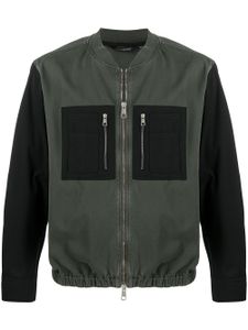 Neil Barrett veste bomber à empiècements contrastants - Vert