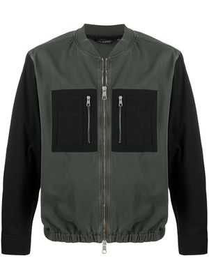 Neil Barrett veste bomber à empiècements contrastants - Vert