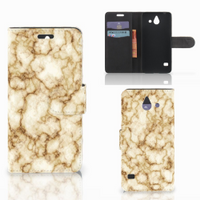 Huawei Ascend Y550 Bookcase Marmer Goud - thumbnail