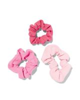 HEMA Scrunchies In 3 Maten Roze - 3 Stuks