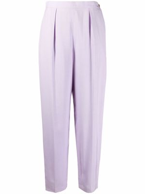 CHANEL Pre-Owned pantalon de tailleur en soie (années 2000) - Violet