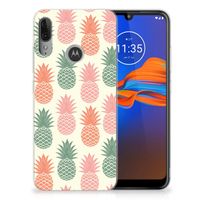 Motorola Moto E6 Plus Siliconen Case Ananas