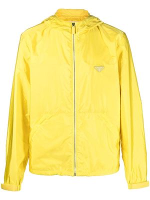 Prada veste Re-Nylon à capuche - Jaune