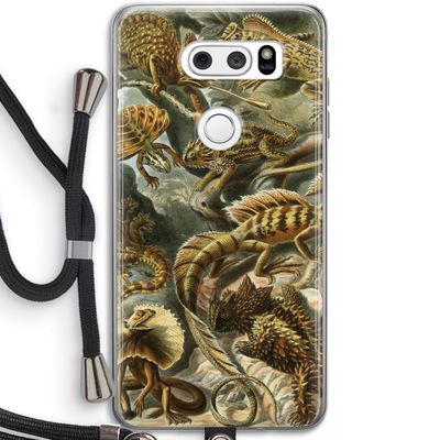Haeckel Lacertilia: LG V30 Transparant Hoesje met koord