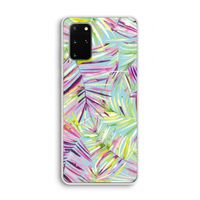 Tropical Palms Blue: Samsung Galaxy S20 Plus Transparant Hoesje