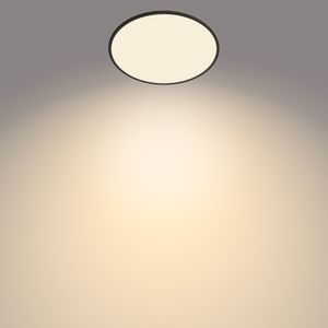 Philips SuperSlim plafondlamp - zwart - groot - warmwit licht - 36 W