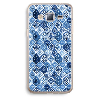 Blauw motief: Samsung Galaxy J3 (2016) Transparant Hoesje