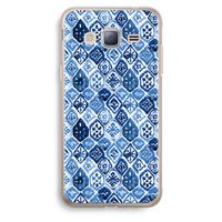 Blauw motief: Samsung Galaxy J3 (2016) Transparant Hoesje