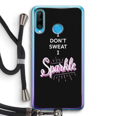 Sparkle quote: Huawei P30 Lite Transparant Hoesje met koord
