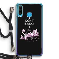 Sparkle quote: Huawei P30 Lite Transparant Hoesje met koord