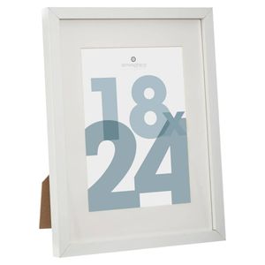 Fotolijstje voor een foto van 18 x 24 cm - wit - foto frame Manu - modern/strak ontwerp