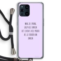Sprong: Oppo Find X3 Pro Transparant Hoesje met koord