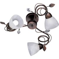 LED Plafondlamp - Plafondverlichting - Trion Trada - E14 Fitting - 3-lichts - Rond - Antiek Roestkleur - Aluminium