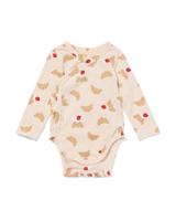 HEMA Newborn meegroei overslagromper ecru (ecru)