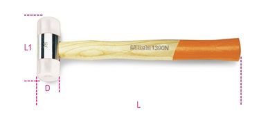 Beta Nylon hamers, houten steel 1390N 22 - 013900522