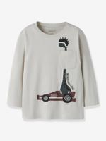 T-shirt voor jongens met borstzak NAME IT groengrijs