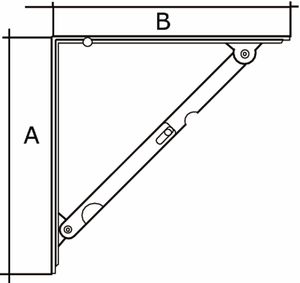 Plankdrager opklapbaar wit 400x160mm
