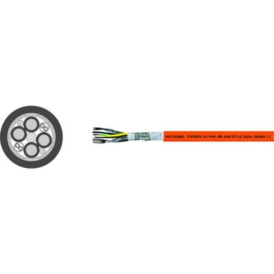 HELU TOPSERV® 121 Servokabel 4 G 6 mm² + 2 x 1 mm² Oranje 700563 100 m