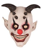 Horror Clown masker horens