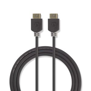 High Speed HDMI-kabel met Ethernet | HDMI-connector - HDMI-connector | 2,0 m | Antraciet