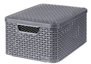 Curver style mandje M + deksel 18 liter antraciet
