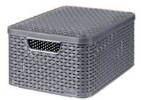 Curver style mandje M + deksel 18 liter antraciet