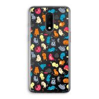 Kleurrijke katten: OnePlus 7 Transparant Hoesje