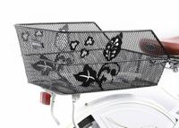 BASIL Fietsmand cento flower 45 x 31 x 21 cm - zwart