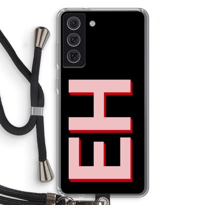 Monogram: Samsung Galaxy S21 FE Transparant Hoesje met koord