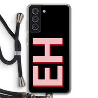 Monogram: Samsung Galaxy S21 FE Transparant Hoesje met koord